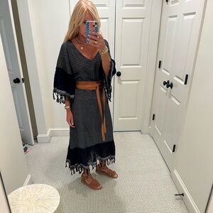 One season Australia size medium navy dress tassels NWOT